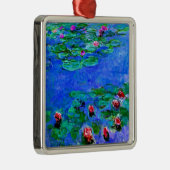 Claude Monet art: Water Lilies (red)  Metalen Ornament (Rechts)