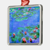 Claude Monet art: Water Lilies (red)  Metalen Ornament (Links)