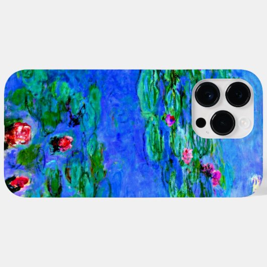Claude Monet art: Water Lilies (rood) Case-Mate iPhone Case (Achterkant (horizontaal))