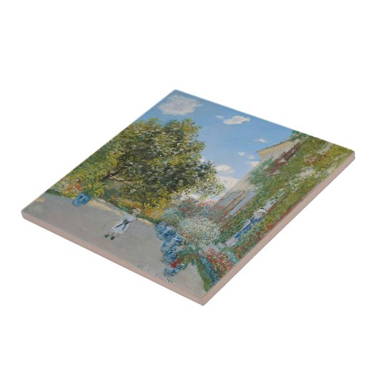 Claude Monet - Artiest House in Argenteuil Tegeltje (Zijkant)