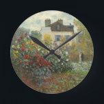 Claude Monet | Artiestuin in Argentinië Ronde Klok<br><div class="desc">The Artists Garden in Argenteuil (A Corner of the Garden with Dahlias),  1873 (oil on canvas)| van Claude Monet | Art Location: National Gallery Art Washington DC| French Artist | Collectie Afbeelding nummer: XOS744773</div>