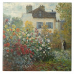 Claude Monet | Artiestuin in Argentinië Tegeltje<br><div class="desc">The Artiest's Garden in Argenteuil (A Corner of the Garden with Dahlias),  1873 (oil on canvas)| van Claude Monet | Art Location: National Gallery of Art Washington DC| Franse artiest | Collectie Afbeelding nummer: XOS744773</div>