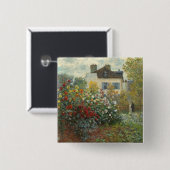Claude Monet | Artiestuin in Argentinië Vierkante Button 5,1 Cm (Voorkant /achterkant)