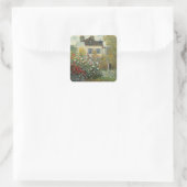 Claude Monet | Artiestuin in Argentinië Vierkante Sticker (Tas)