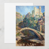 Claude Monet artwork - The Castle of Dolceacqua Bedankkaart (Voorkant / Achterkant)