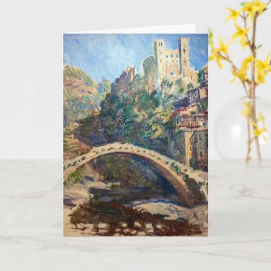 Claude Monet artwork - The Castle of Dolceacqua Kaart (Gele Bloem)