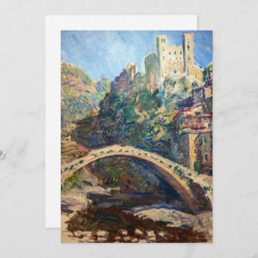 Claude Monet artwork - The Castle of Dolceacqua Kaart (Voorkant / Achterkant)