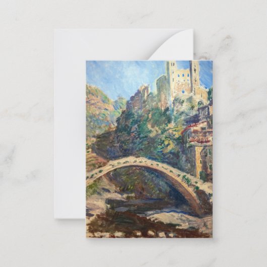 Claude Monet artwork - The Castle of Dolceacqua Notitiekaartje (Voorkant)