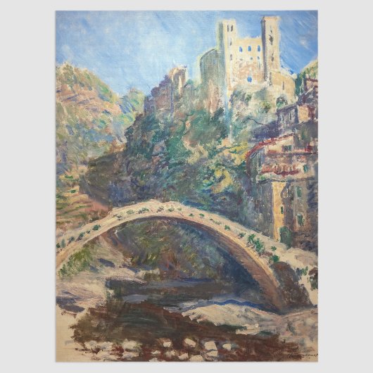 Claude Monet artwork - The Castle of Dolceacqua Tissuepapier