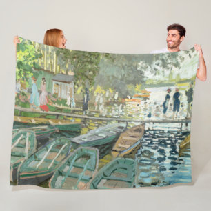 Claude Monet. Badenden bij La Grenouillère Fleece Deken
