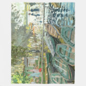 Claude Monet. Bathers in La Grenouillère Fleece Deken (Voorkant)