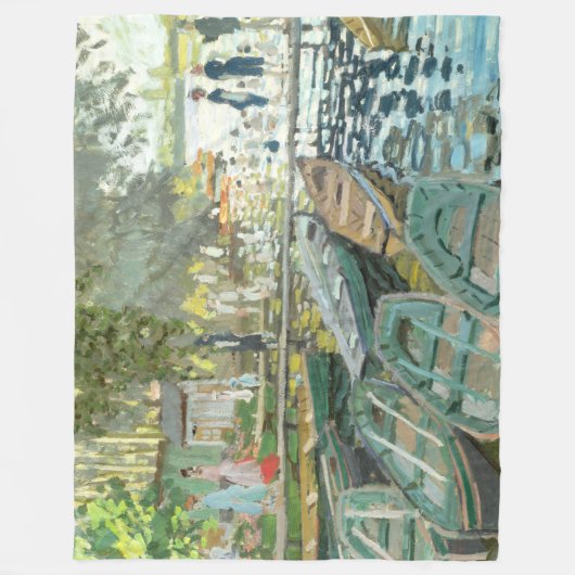 Claude Monet. Bathers in La Grenouillère Fleece Deken (Voorkant)