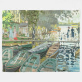 Claude Monet. Bathers in La Grenouillère Fleece Deken (Voorkant (Horizontaal))