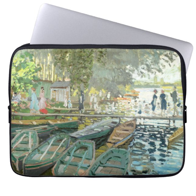 Claude Monet. Bathers in La Grenouillère Laptop Sleeve (Voorkant)
