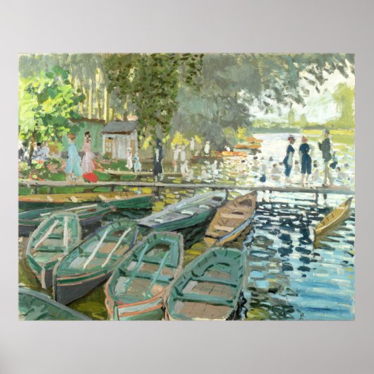 Claude Monet. Bathers in La Grenouillère Poster (Voorkant)