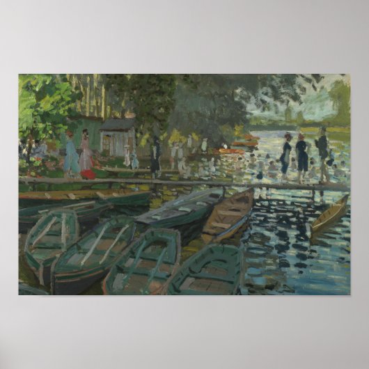 Claude Monet - Bathers in La Grenouillere Poster (Voorkant)