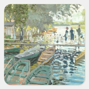 Claude Monet. Bathers in La Grenouillère Vierkante Sticker