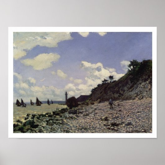 Claude Monet | Beach at Honfleur, 1864 Poster (Voorkant)