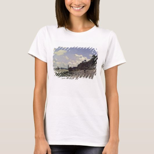 Claude Monet | Beach at Honfleur, 1864 T-shirt (Voorkant)