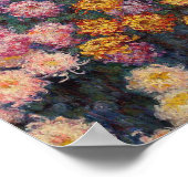 Claude Monet - Bed van chrysanthema Poster (Hoek)