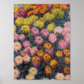 Claude Monet - Bed van chrysanthema Poster (Voorkant)