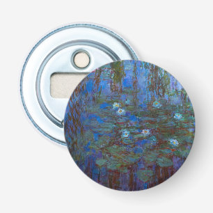 Claude Monet - Blauwe Waterlelies Button Flesopener
