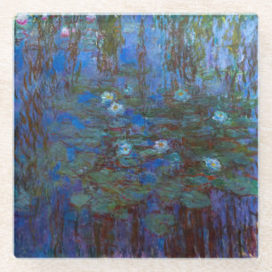 Claude Monet - Blauwe Waterlelies Glazen Onderzetter