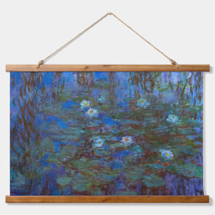 Claude Monet - Blauwe Waterlelies Hangend Wandkleed