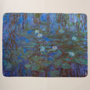Claude Monet - Blauwe Waterlelies Sherpa Deken