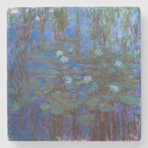 Claude Monet - Blauwe Waterlelies Stenen Onderzetter