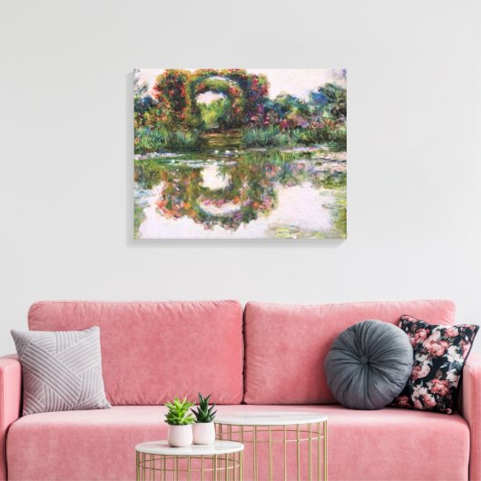Claude Monet - Bloeibogen, Giverny Canvas Afdruk (Insitu (Woonkamer))