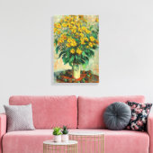 Claude Monet - Bloemen van de aardpeer Canvas Afdruk (Insitu (Woonkamer))