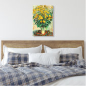 Claude Monet - Bloemen van de aardpeer Canvas Afdruk (Insitu (Slaapkamer))