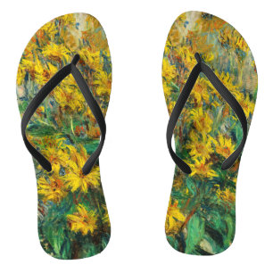 Claude Monet - Bloemen van de aardpeer Teenslippers