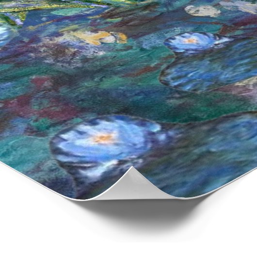 Claude Monet Bloemenlandschap Collage Poster (Hoek)