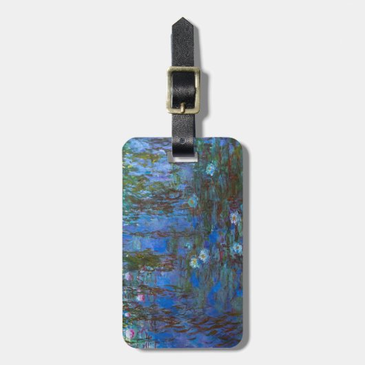 Claude Monet - Blue Water Lilies Bagagelabel (Voorkant verticaal)
