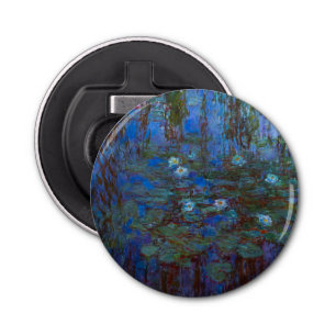 Claude Monet - Blue Water Lilies Button Flesopener