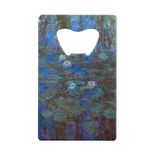Claude Monet - Blue Water Lilies Creditkaart Flessenopener (Voorkant)