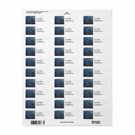 Claude Monet - Blue Water Lilies Etiket (Full Sheet)