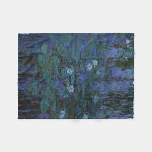 Claude Monet - Blue Water Lilies Fleece Deken (Voorkant (Horizontaal))