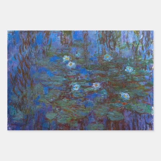 Claude Monet - Blue Water Lilies Inpakpapier Vel (Voorkant)