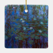 Claude Monet - Blue Water Lilies Keramisch Ornament (Achterkant)