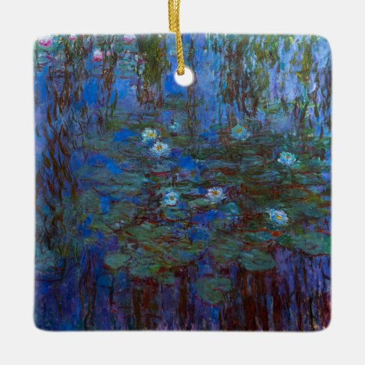 Claude Monet - Blue Water Lilies Keramisch Ornament (Voorkant)