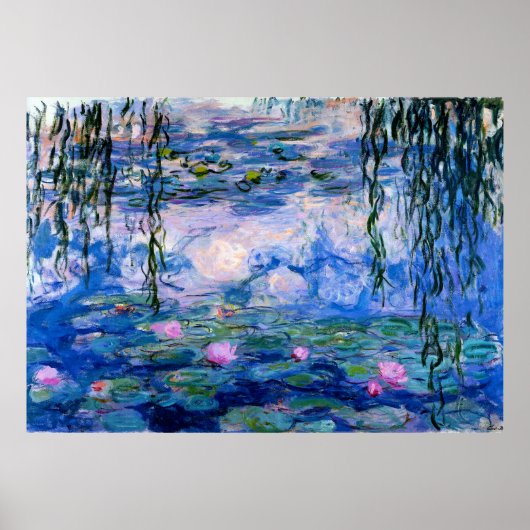 Claude Monet - Blue Water Lilies Poster (Voorkant)