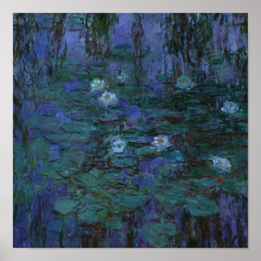 Claude Monet - Blue Water Lilies Poster (Voorkant)