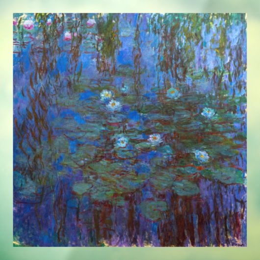 Claude Monet - Blue Water Lilies Raamsticker (Vel 3)