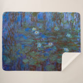 Claude Monet - Blue Water Lilies Sherpa Deken (Voorkant (horizontaal))