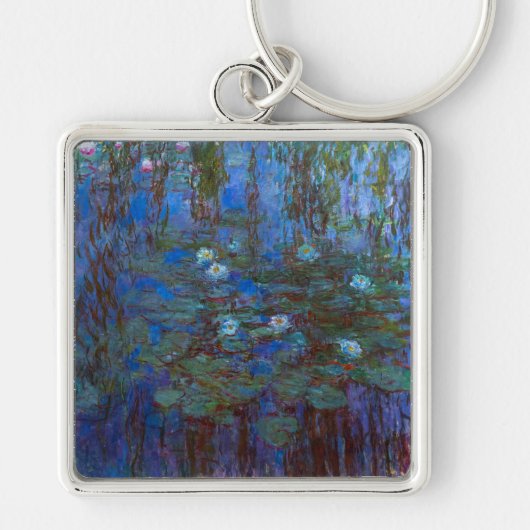 Claude Monet - Blue Water Lilies Sleutelhanger (Voorkant)