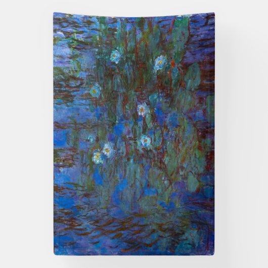 Claude Monet - Blue Water Lilies Spandoek (Verticaal)