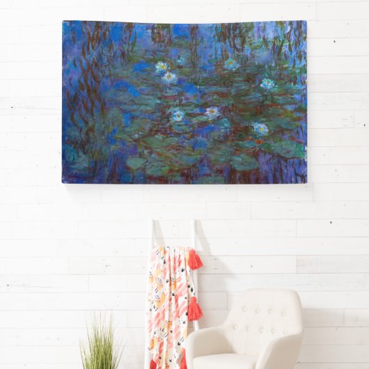 Claude Monet - Blue Water Lilies Spandoek (Insitu)
